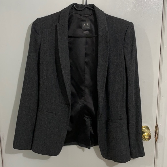 Armani Exchange Charcoal Gray Blazer Size 0 - Picture 1 of 2